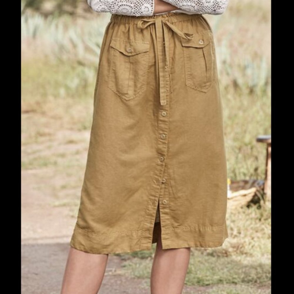 Tan Hailey Cargo Skirt from Sundance, Size S